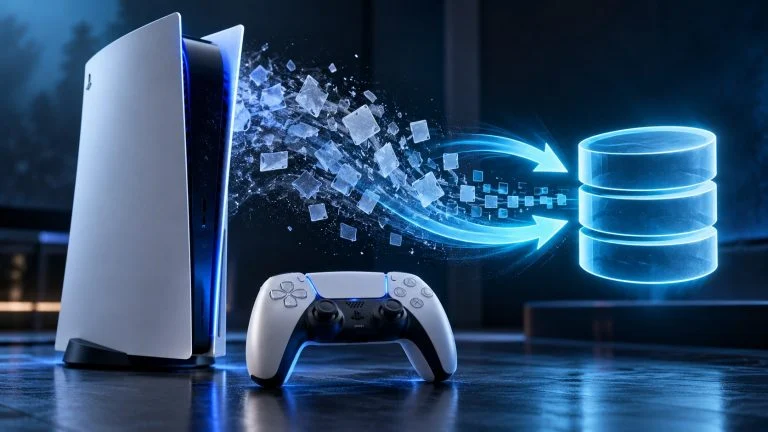Conceptual gaming illustration for How to Clear the PS5 Cache and Rebuild the Database Safely.
