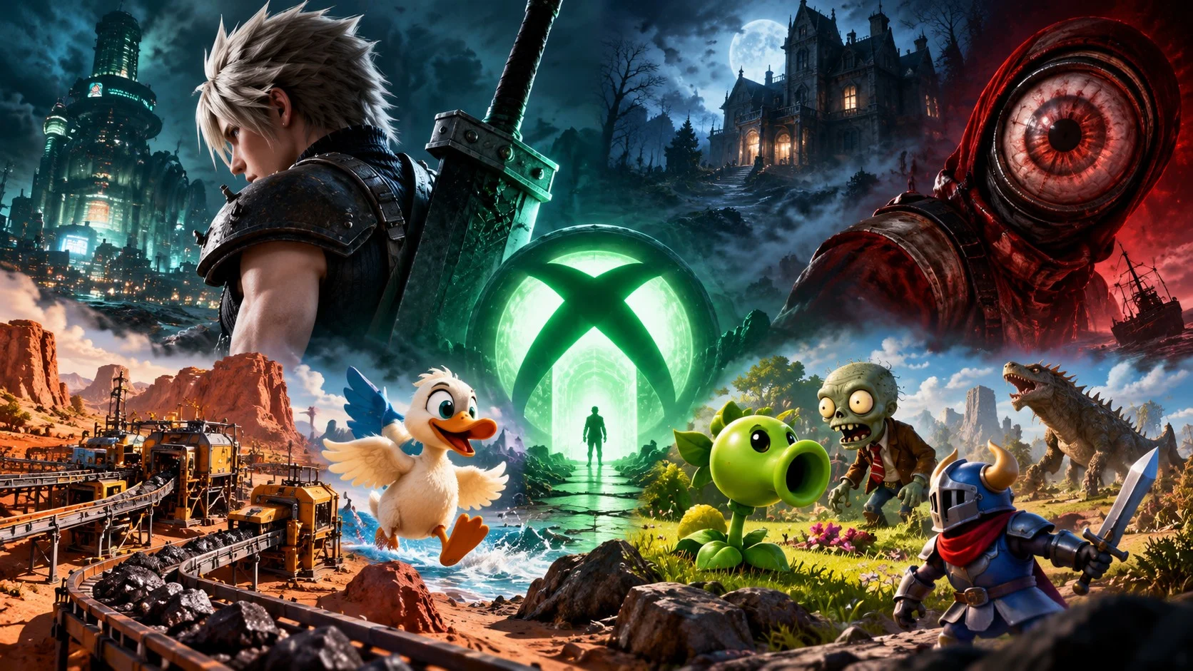 Conceptual gaming illustration for Xbox Game Pass October 2026 Wave 2: All Nine Games, Dates and Departures.